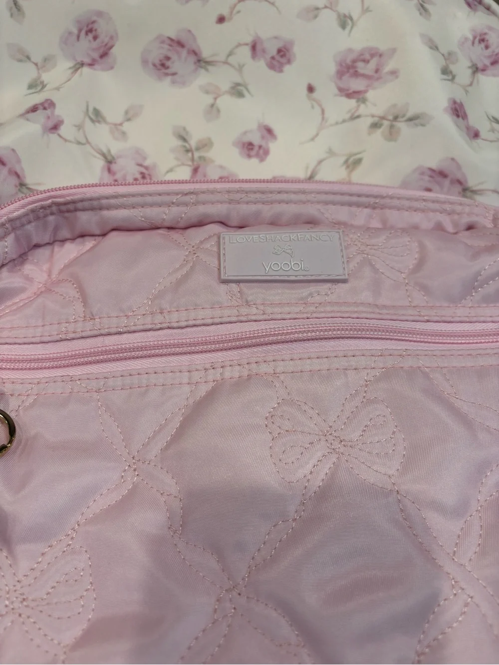 LoveShackFancy x Yoobi Backpack Pink Floral Bow NEW